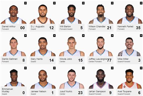 denver nuggets basketball team stats